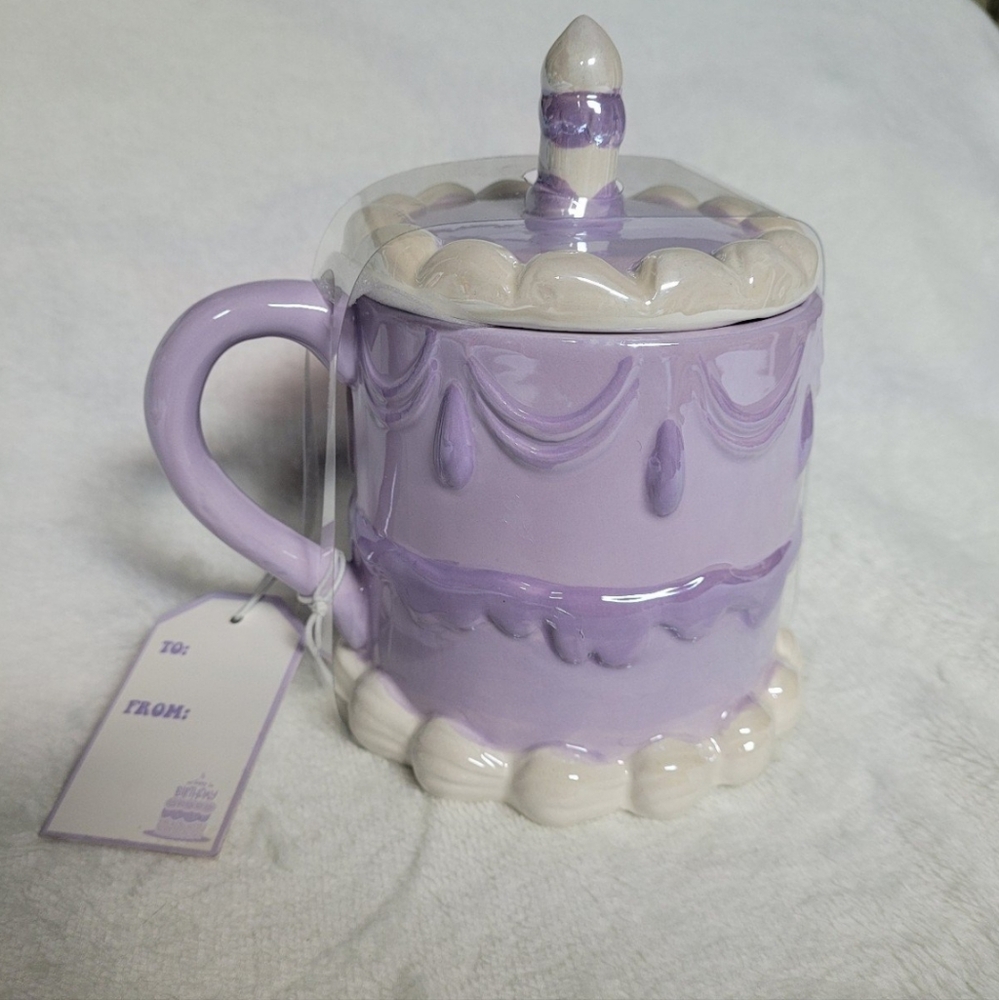 Birthday Cake Hand Painted Mug Set